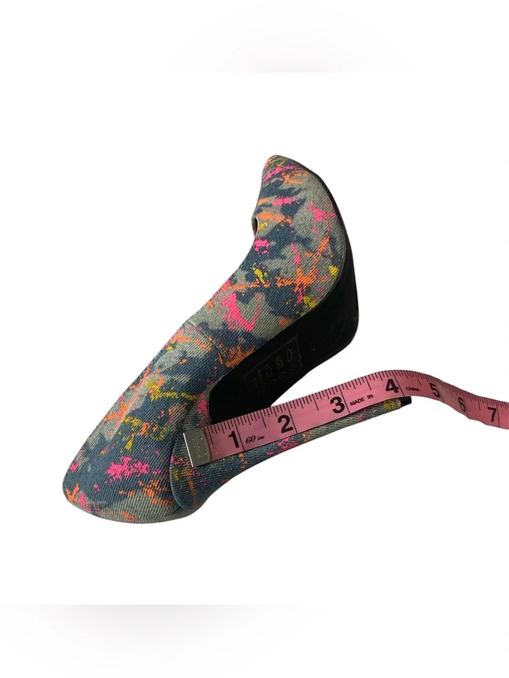 Shoe Republic LA Denim Paint Splatter Pumps